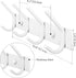 WEBI Coat Rack Wall Mounted, Coat Hooks Wall Mount, 4 Hooks for Hanging Coats, Hats, Jackets, Clothes, White, 2 Packs