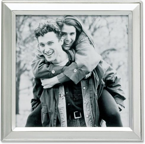 Lawrence Frames Brushed Silver Plated Metal Picture Frame, 5x5