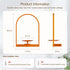 2-Pack Orange Metal Wall Plant Holder - Wall Mounted Plant Stands and Hanging Holders for Indoor Planter and Flower Pot
