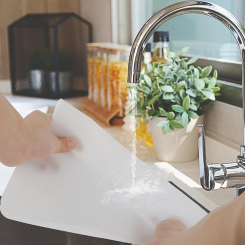 Silicone Mat for Kitchen Counter, BPA-Free Heat-Resistant NonSlip Table Mat, Trimable to Size (Translucent)