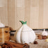 TOIVO Counterwith Garlic Keeper for Lid and Holes GarlicSaver,Garlic Holder Storage Container toKeep (white)