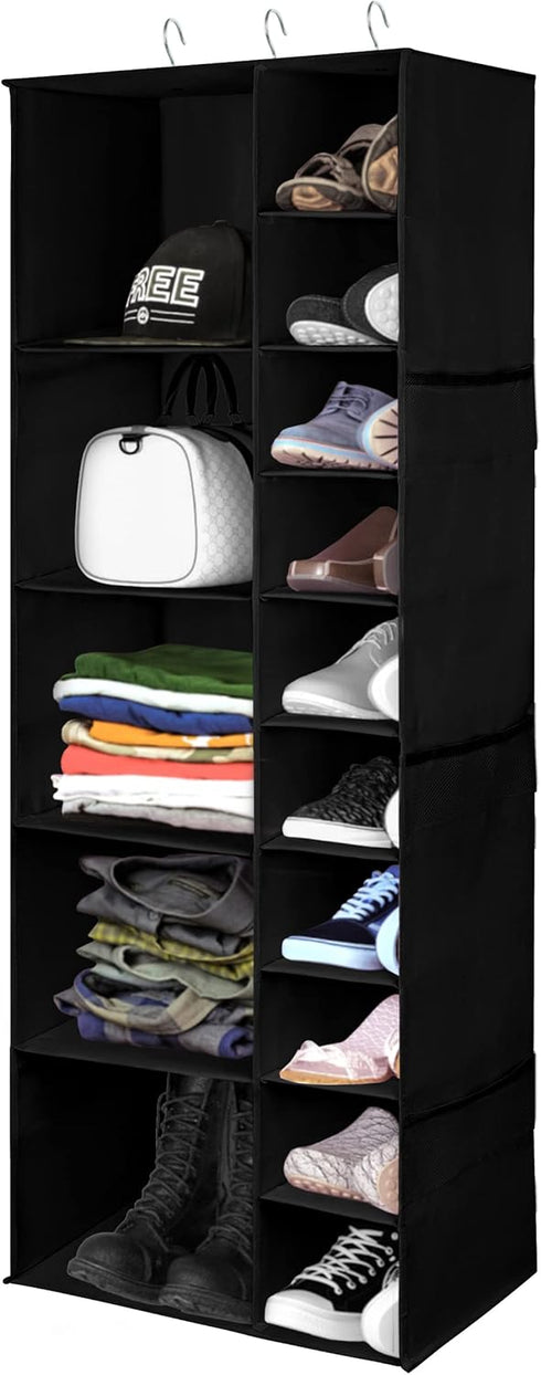 Libeder Shoe Organizer for Closet, 15 Shelf Hanging Closet Storage Shelves - 10