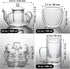 2-IN-1 Sets 4 Glass Tea for Adults - Includes Glass Teapot and Mug with Infuser, Warmer Base, Double Wall Glass Tea Cup
