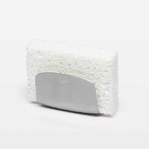 Suction Sponge Holder in Rust-Proof Aluminum for Secure Sink Storage