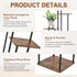 6 Tier Plant Stand Indoor Outdoor, Wood Metal Corner Shelf, Multiple Flower Pot Rack Holder Shelves, Planter Shelf