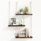 Fixwal Hanging Shelves for Wall, 3 Tier Boho Wall Decor Hanging Plant