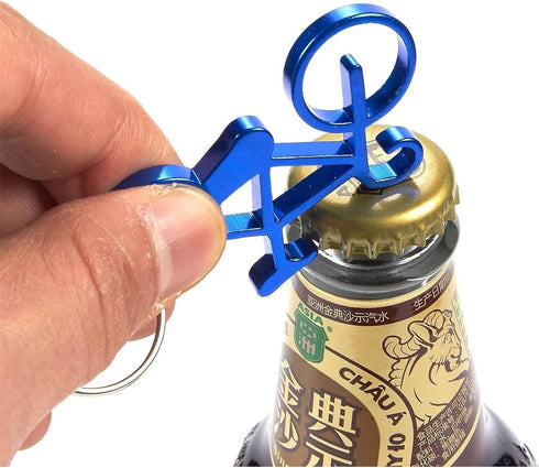Juvale Keychain Bottle Opener - 12-Pack Bicycle Bike Portable Metal Openers for Wedding Party Favor in 6 Colors