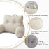A Nice Night Faux Leather Reading Pillow for All Season,Wedge Bedrest Pillow Backrest with Arms Back Support