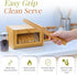 Chiron's Pantry Countertop, Chirons Pantry Bread Box with Clear View Window, Premium Bamboo Bread Storage for Kitchen