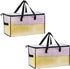 VENO 2 Pack Moving Bags, Comforter and Blanket Storage Bags, Foldable Heavy-Duty Tote with Window, Clear, 2 Pack
