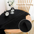 2 Pack 36X36 Inch Small Square Table Cloth Black Washable Fabric Tablecloth Polyester Solid Table Cover for Night Stand