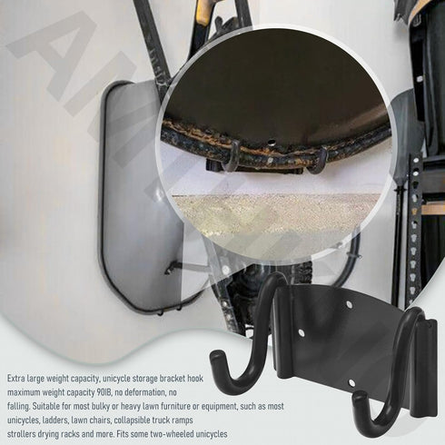 Wheelbarrow Storage Bracket/Hook, 90 lbs Capacity, Maximize Space in Garden, Shed or Workshop