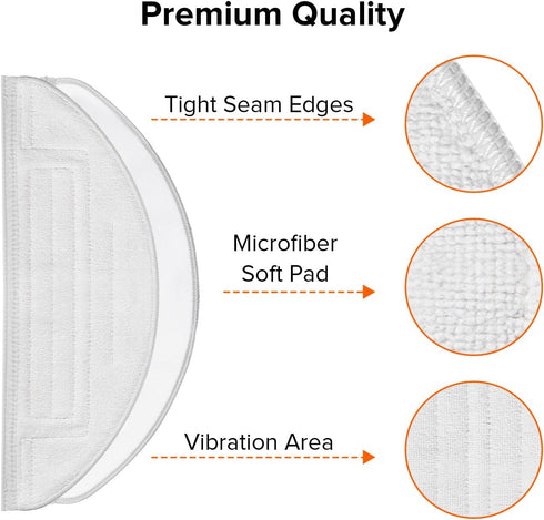 Mop Cloth for Roborock S8+, S8, S7, S7+, S7 MaxV, S7 MaxV Plus, S7 MaxV Ultra Robot Vacuum (2 Pcs)