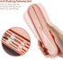 Travel Cutlery Set, 18/8 Stainless Steel Reusable Utensils with Case, Portable Silverware Lunch Box