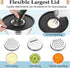 TeamFar Set of 6 Mixing Bowls, Stainless Steel Nesting Salad Bowls with 3 Grater Attachments for Cooking Prepping
