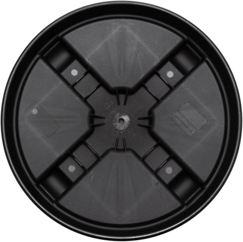 16" 150lb Bloem Black Round Planter Pot Caddy with Wheels, Capacity