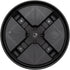 16" 150lb Bloem Black Round Planter Pot Caddy with Wheels, Capacity