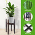 ZIOZERTT 8'' 12'' Adjustable Plant Stand with Tray,Indoor Wood Plant Stand Fit to Planter,Mid Century Modern Flower Pot