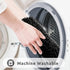 Non-Slip Bath Rug - Extra Soft Microfiber Bedroom Shag Carpet with Anti-Slip Backing, Machine Washable (Black)