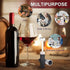 6 Pack Vacuum Wine Stopper, Reusable Silicone Caps, Air Remover Corks, Leakproof Wine Bottle Sealer for Wedding