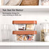 3 2-in-1 Countertop, Safe-Cozy DOWAN Glass Butter Dish with Ceramic Lid, Large Butter Container for Sticks, Butter Dish