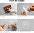 Adhesive Hooks Removable Wall Hooks, 13 LB Ceiling Hook, Transparent Seamless Waterproof, 10 Pack