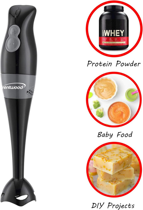 Brentwood Appliances HB-32BK 2-Speed 200-Watt Hand Blender in Black