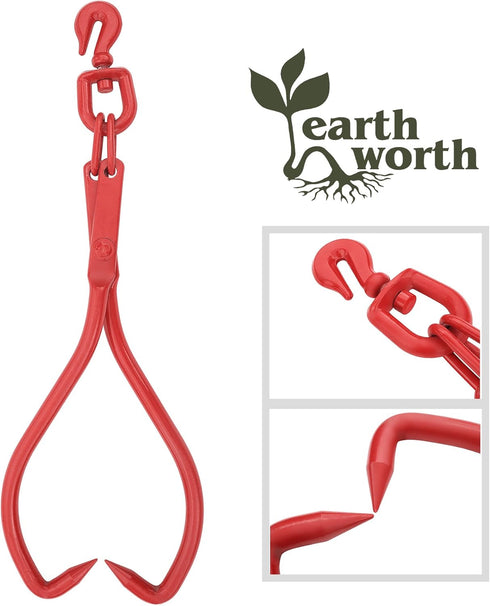 Earth Worth 83-DT5208 17-Inch Swivel Tongs, Red