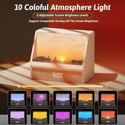 Sunrise Alarm Clock Night Light, Hatch Alarm Clock for Adults with Sound Machine Bluetooth Speaker White Noise Sound