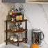 Desktop Corner Stand Shelf for Storage, 3 Tier Rustic Brown Organizer Rack for Small Spaces, Home Office, Kitchen,