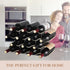 14 Countertop 4-Tier Bottles Wine Racks for Shelf, Wooden Wine Bottle Holder Stand, freestanding Wine Storage