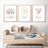 Pennclys 3 12x16 Inch Boho Nursery Wall Art Pieces Bible Verse Nursery Art Christian Girls Nursery Wall Art Heart