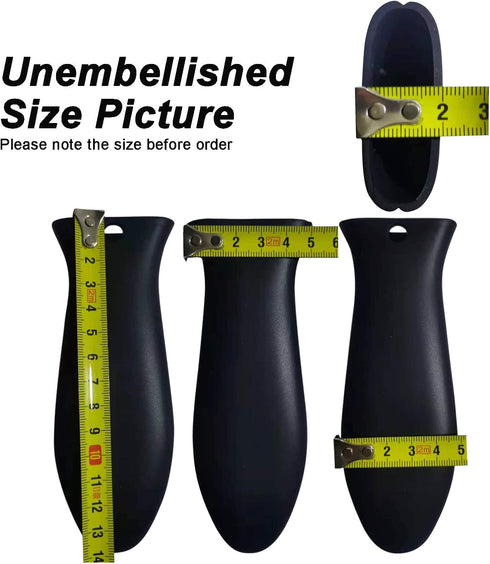 Silicone Hot Handler Holder, Reusable Dishwasher 6 Pcs Heat Resistant Pot Handle Sleeve for Cookware Handles Black
