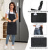 slqlgd 2 Pack 2 adjustable apron with pockets for men and women, waterproof and oil Resistant