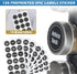 Countertop 20-Jars 135 Set, Countertop, Tianifa Black Revolving Spice Rack, Empty Rotating Spice Rack Organizer, Round