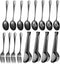 Patelai 15 Pieces Stainless Steel Serving Utensils Set, 8.7" Large Serving Spoons, Slotted Spoon, Buffet Flatware