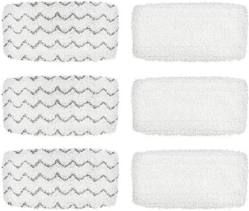 BettaWell Steam Mop Refill Pads - Compatible with Bissell 1252, 1606670, 1543, 1652, 1132M (Pack of 6)