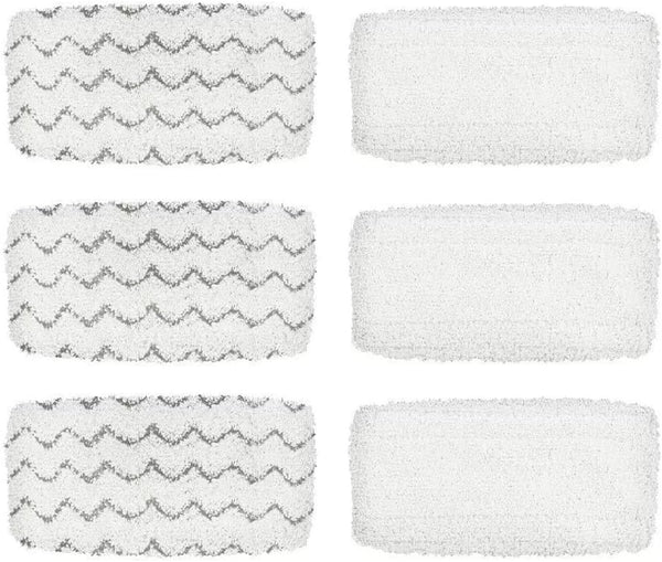BettaWell Steam Mop Refill Pads - Compatible with Bissell 1252, 1606670, 1543, 1652, 1132M (Pack of 6)