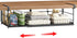 SHINEWON Expandable Under Cabinet Shelf, Extendable Under Shelf Storage with Removable Wire-Like Back