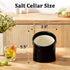Counter Salt Pig, Dishwasher Safe Ceramic Salt Cellar Modern and Minimalist, Salt Pig Ceramic for Convenient Access