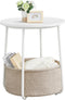 VASAGLE LILEA Collection - Small Round Side End Table, Modern Nightstand with