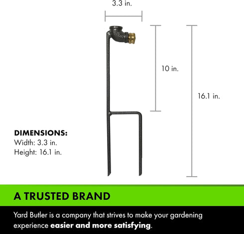 Yard Butler Step Spike Sprinkler Stand - Durable Gardening Supplies for Lawn Care with Dual Spikes