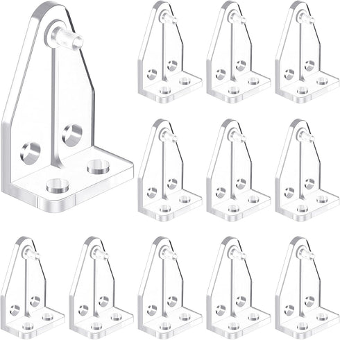 12 Pieces 1 Inch Hold Down Brackets, Clear Plastic Hooks for 1 Inch Mini Horizontal Blinds, Shades, Windows, Doors
