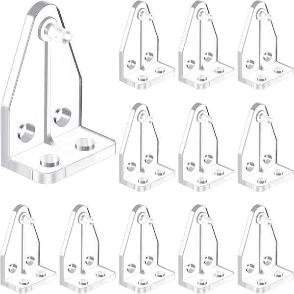 12 Pieces 1 Inch Hold Down Brackets, Clear Plastic Hooks for 1 Inch Mini Horizontal Blinds, Shades, Windows, Doors