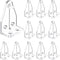 12 Pieces 1 Inch Hold Down Brackets, Clear Plastic Hooks for 1 Inch Mini Horizontal Blinds, Shades, Windows, Doors