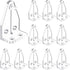 12 Pieces 1 Inch Hold Down Brackets, Clear Plastic Hooks for 1 Inch Mini Horizontal Blinds, Shades, Windows, Doors