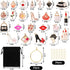 SANNIX 24Pcs Wine Glass Charms - Identifier Charms for Stem Glasses Wine Tasting Party