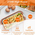 Brown Electric Lunch Box Food Heater, 270W 304 Stainless Steel, 1000mL Capacity for Adults/Work