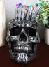 Ebros Gift Tribal Tattoo Floral Skull Pen Holder - 5.75" Office Desktop Decor, Cranium Skeleton Stationery Holder