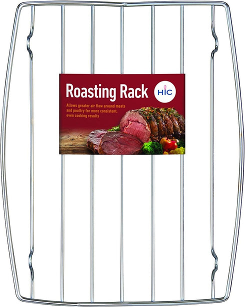 HIC Kitchen Wire Roasting Baking Broiling Rack, 10 3/8 inch x 8 inch, Silver